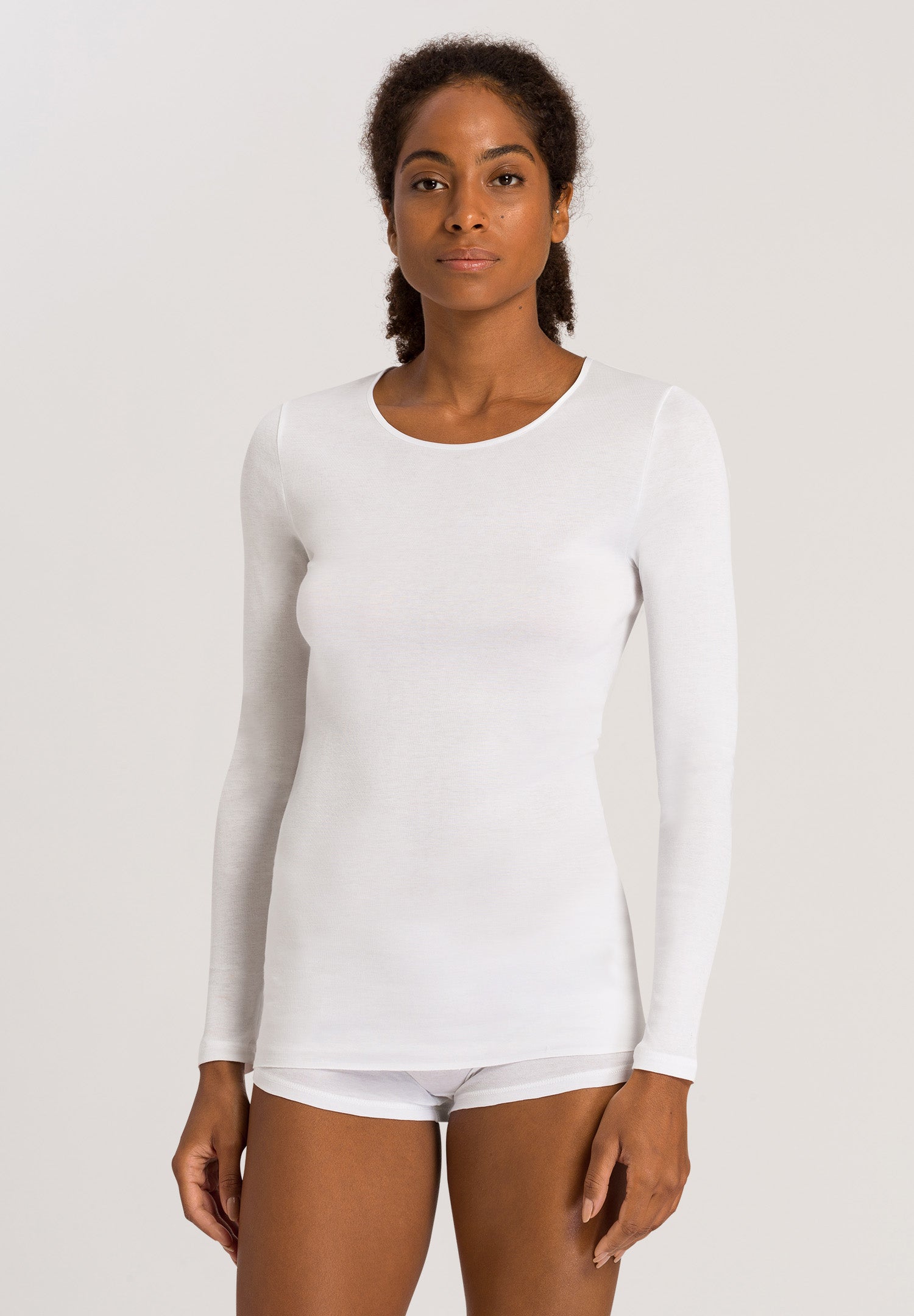 71620 Cotton Seamless L/Slv Shirt - 101 White