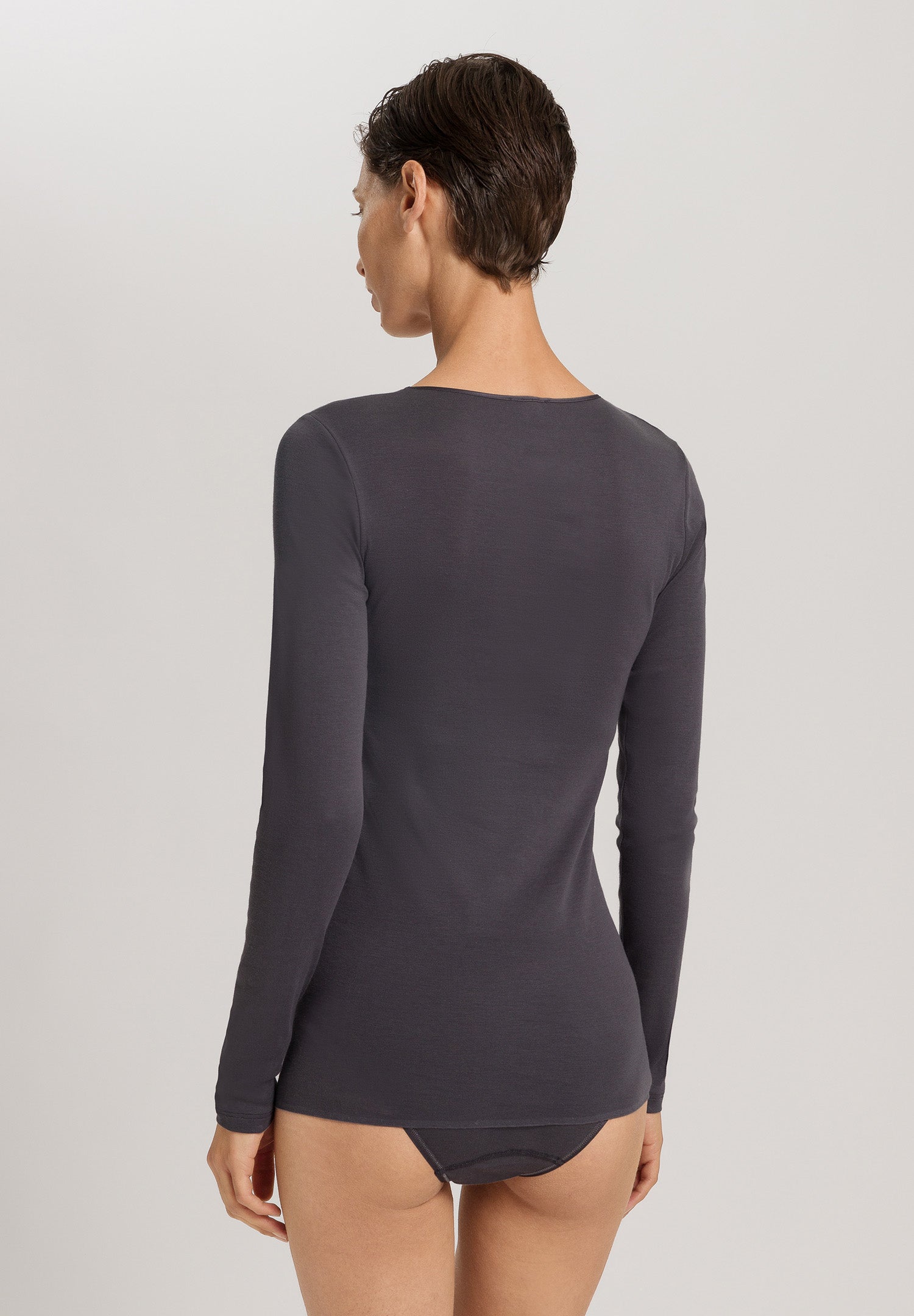 Cotton Seamless Cotton Knit Top | Black Pearl 71620-2183