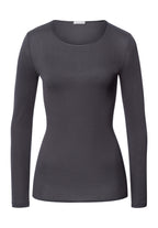 Cotton Seamless Cotton Knit Top | Black Pearl 71620-2183