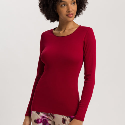 Cotton Seamless Cotton Knit Top | Red Dahlia 71620-2418