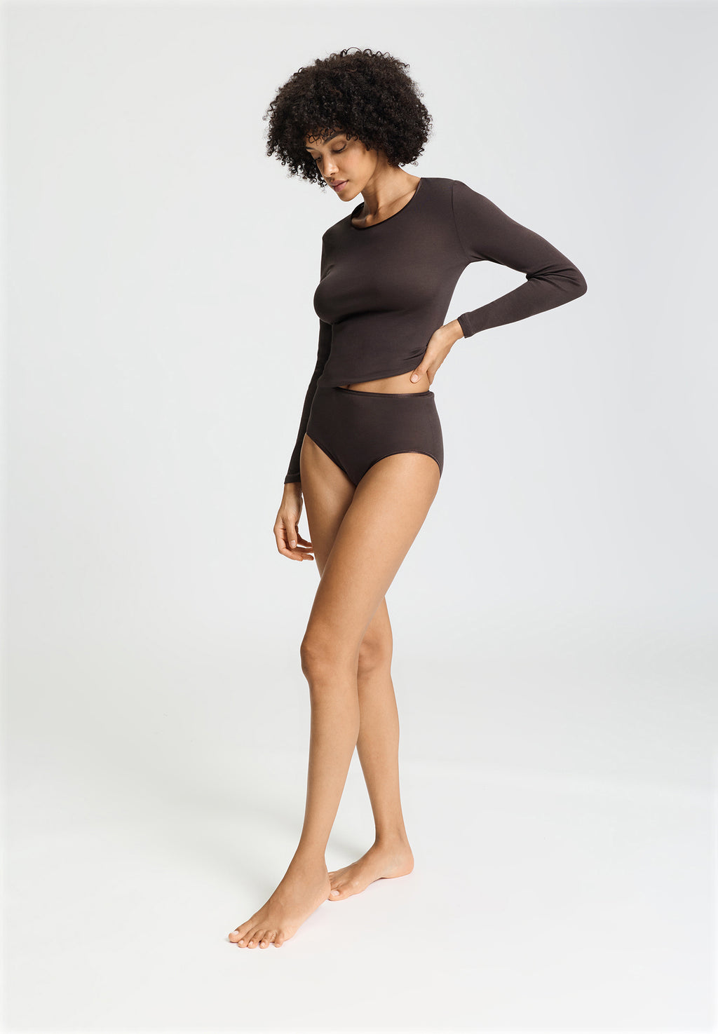 Cotton Seamless Cotton Full Brief | Dark Mocha 71625-2185