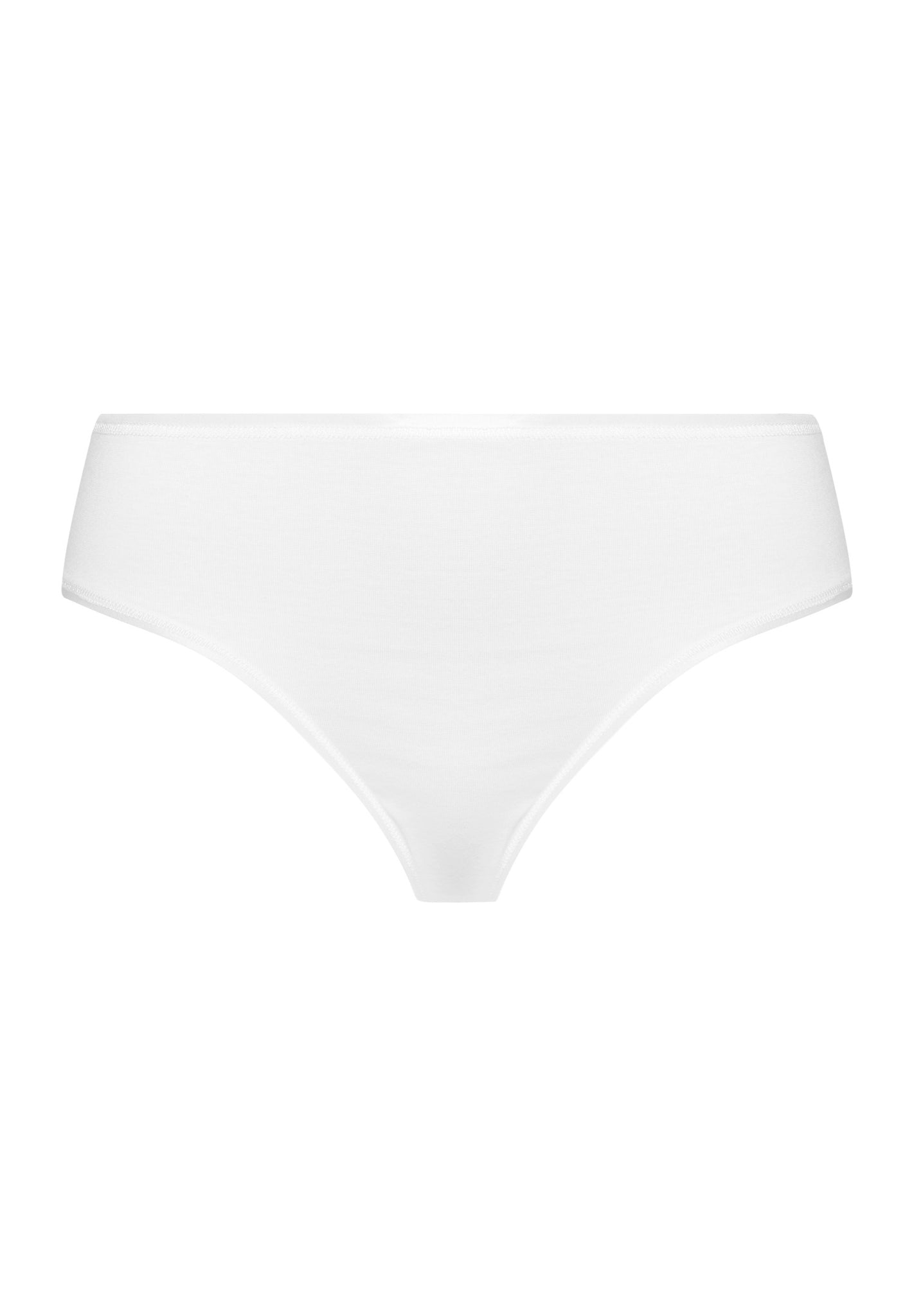 71626 Cotton Seamless Full High Cut Brief - 101 White