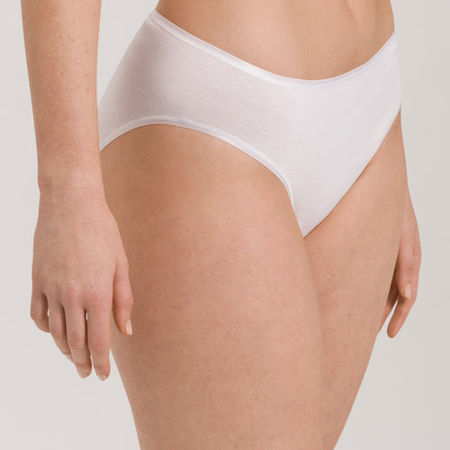 71626 Cotton Seamless Full High Cut Brief - 101 White