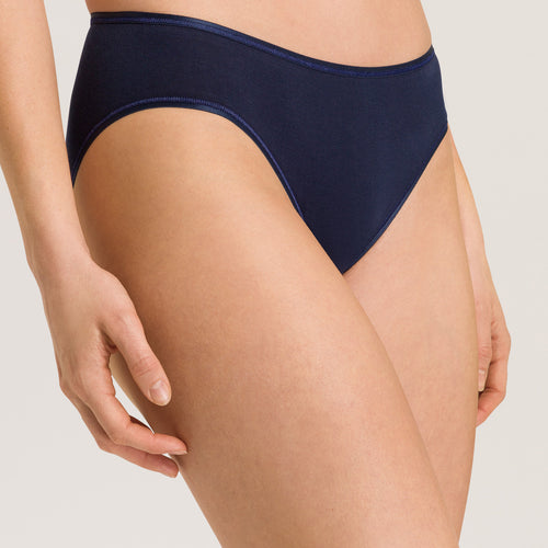 71626 Cotton Seamless Full High Cut Brief - 1610 Deep Navy