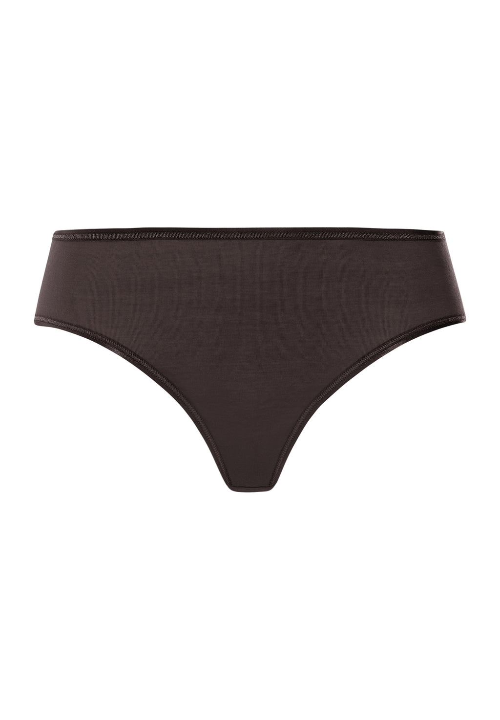 Cotton Seamless Cotton High Cut Full Brief | Dark Mocha 71626-2185