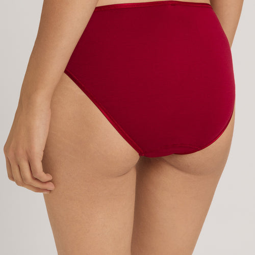Cotton Seamless Hi Cut Brief | Red Dahlia 71626-2418