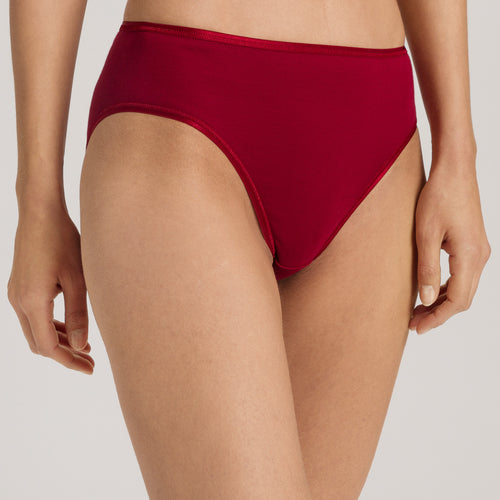 Cotton Seamless Hi Cut Brief | Red Dahlia 71626-2418