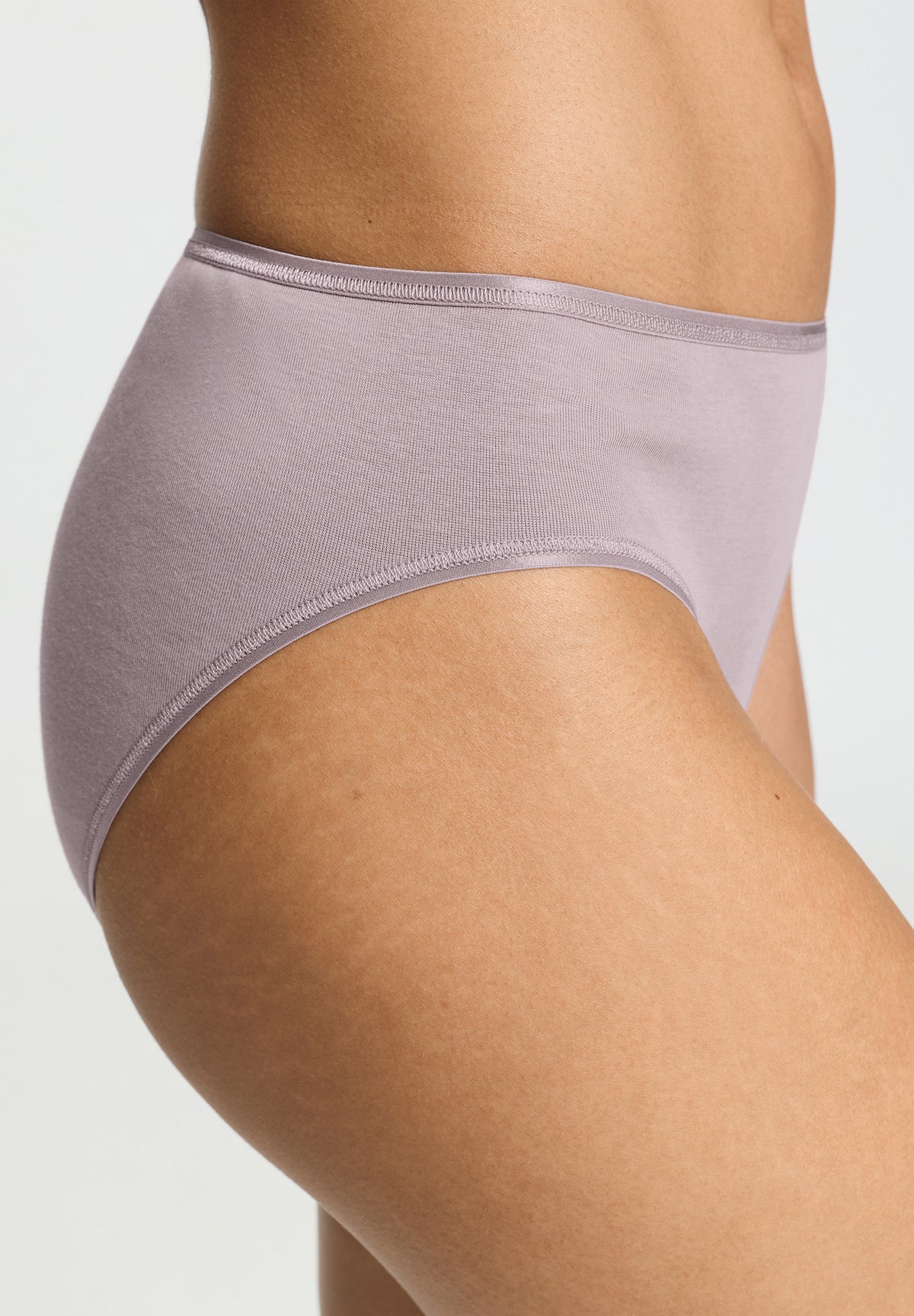 Cotton Seamless Cotton High Cut Full Brief | Stormy Rose 71626-2467