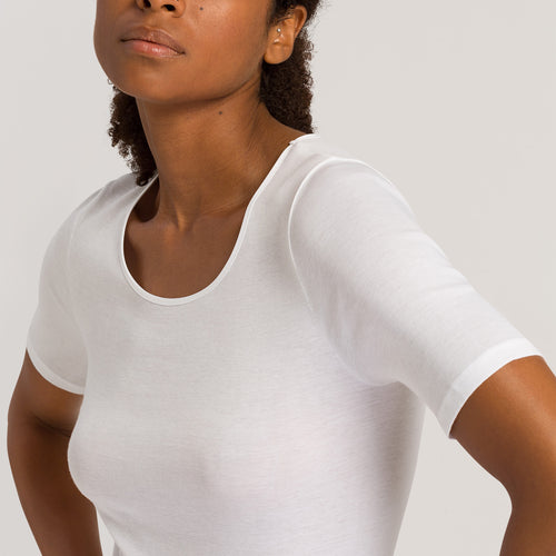 71630 Cotton Seamless Short Sleeve Shirt - 101 White