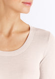 71655 Silk/Cashmere Long Sleeve Shirt - 1203 Vanilla