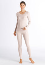 71655 Silk/Cashmere Long Sleeve Shirt - 1203 Vanilla