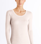 71655 Silk/Cashmere Long Sleeve Shirt - 1203 Vanilla