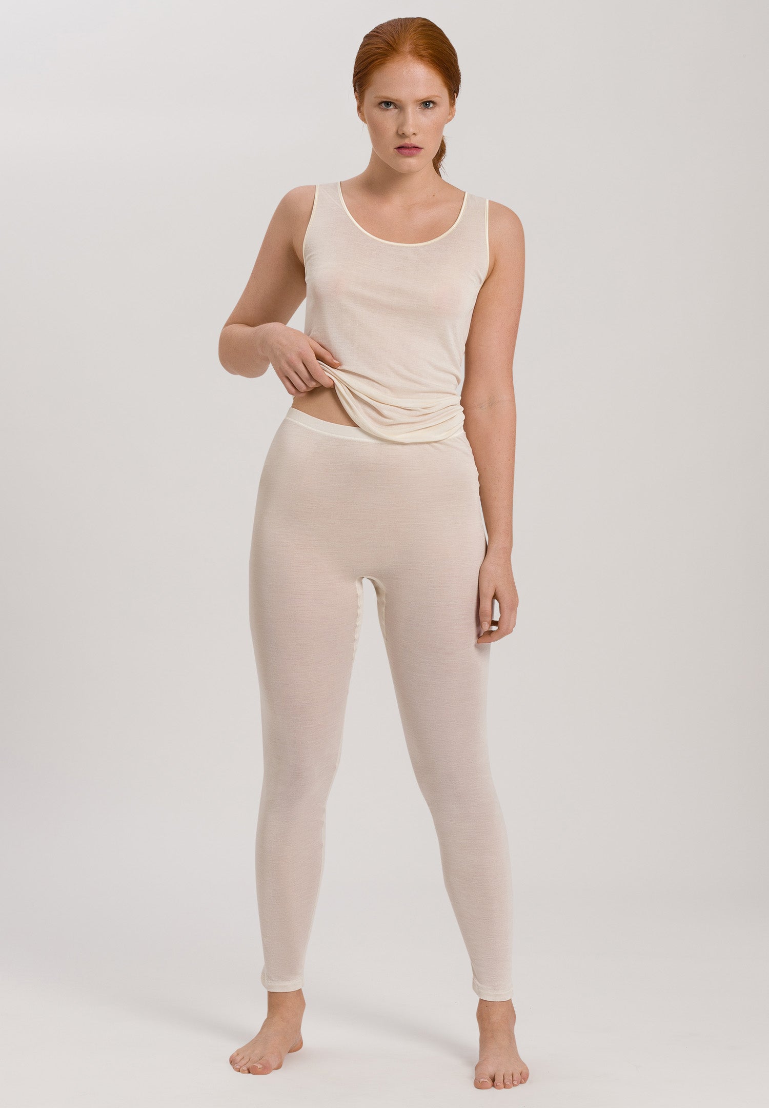 71710 Pure Silk Leggings - 116 Pale Cream