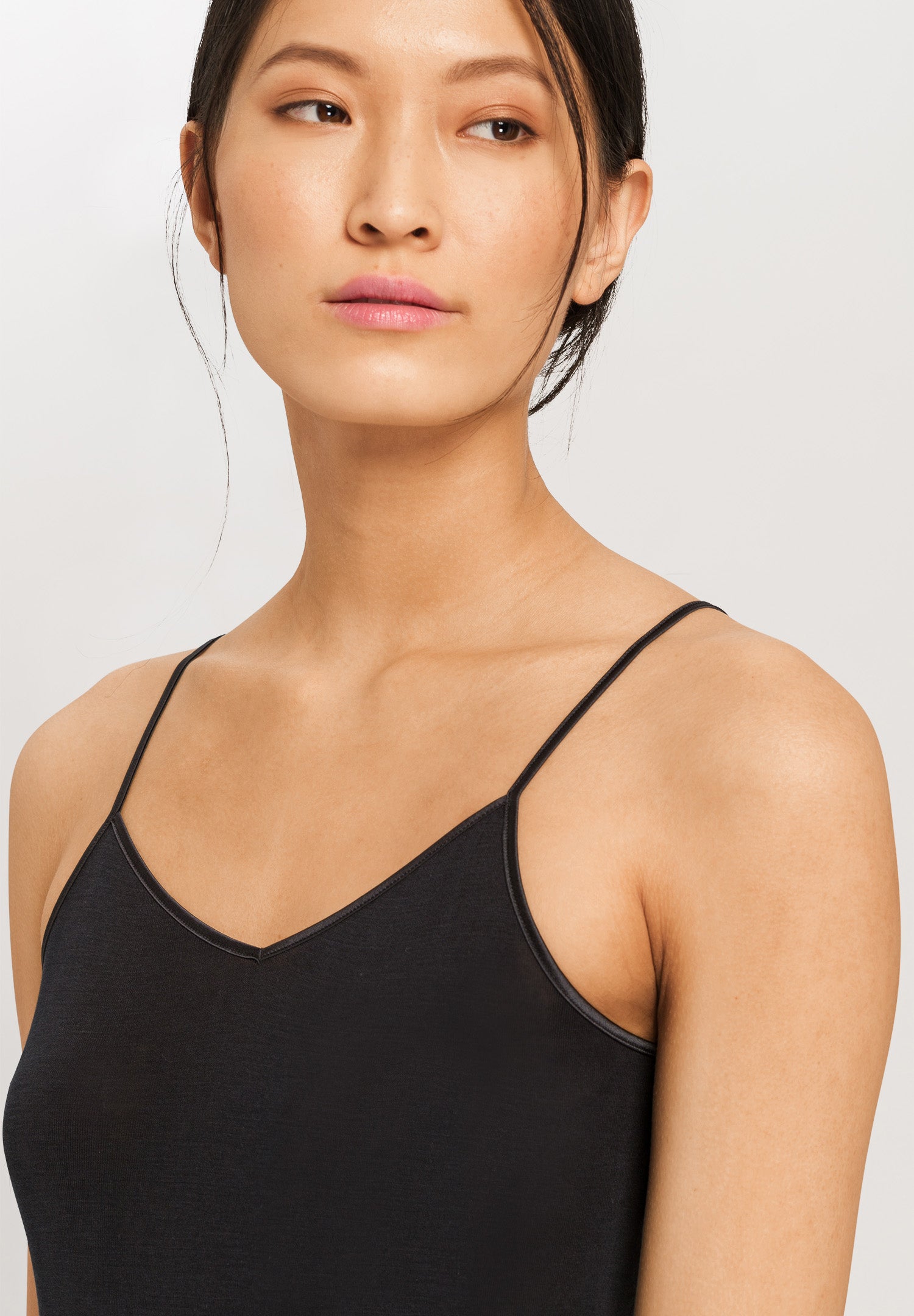 71716 Pure Silk Spaghetti Cami - 019 Black