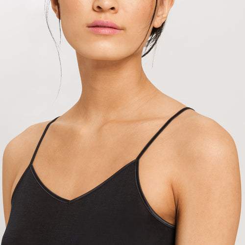 71716 Pure Silk Spaghetti Cami - 019 Black