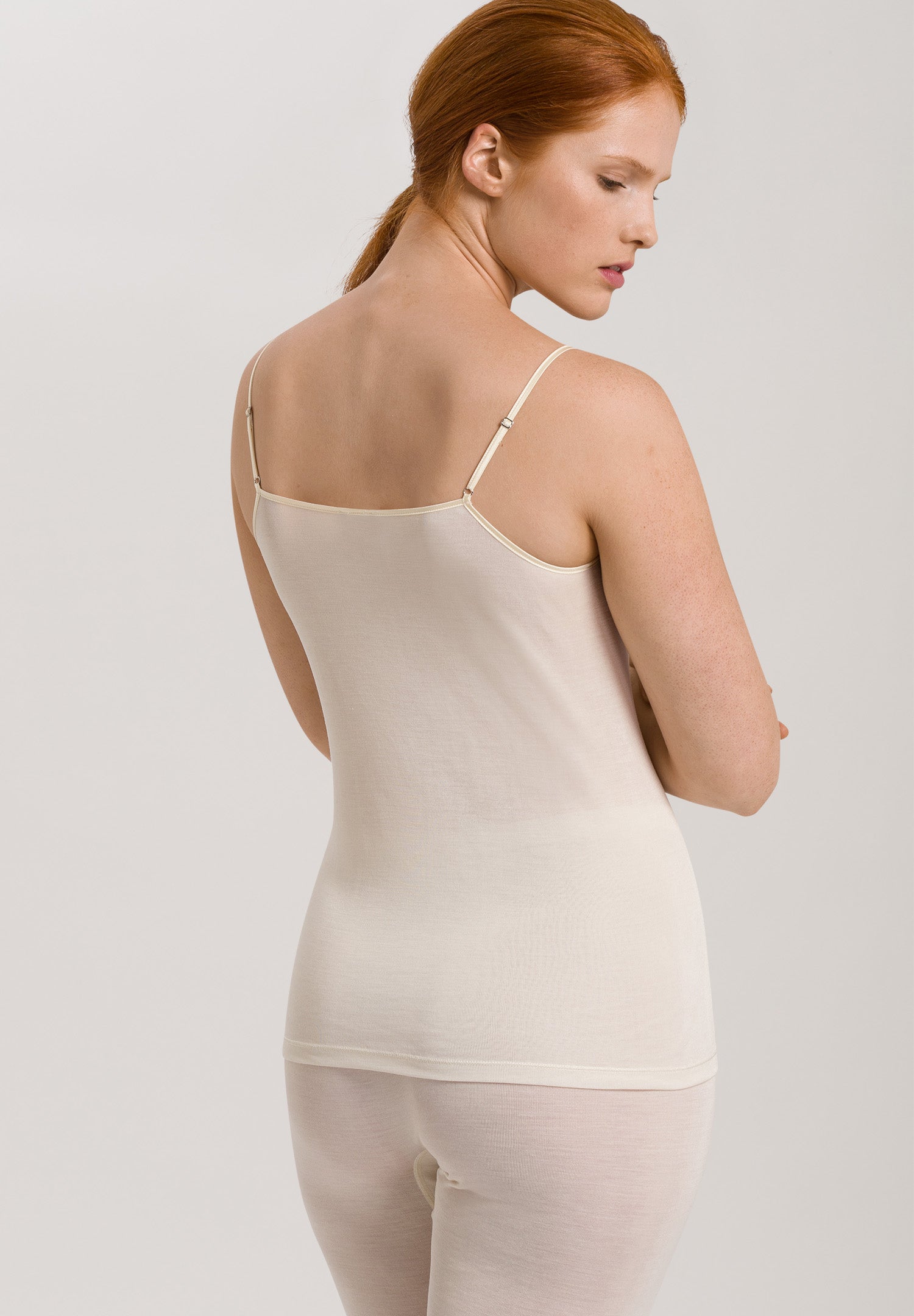 71716 Pure Silk Spaghetti Cami - 116 Pale Cream