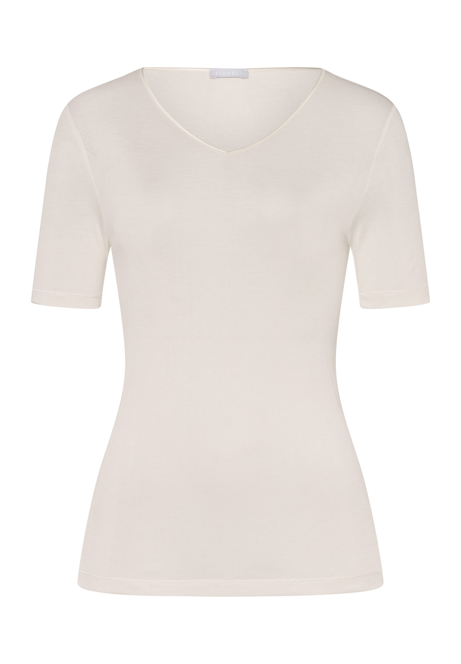 71718 Pure Silk Short Slv Shirt - 116 Pale Cream