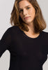 71719 Pure Silk Long Slv Shirt - 019 Black