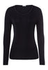 71719 Pure Silk Long Slv Shirt - 019 Black