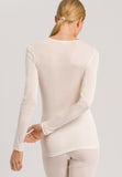 71719 Pure Silk Long Slv Shirt - 116 Pale Cream