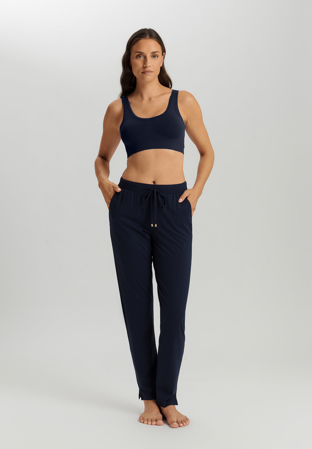 Touch Feeling Crop Top Padded | Deep Navy 71806-1610