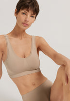 Touch Feeling Crop Top Padded | Coffee Quartz 71806-2216