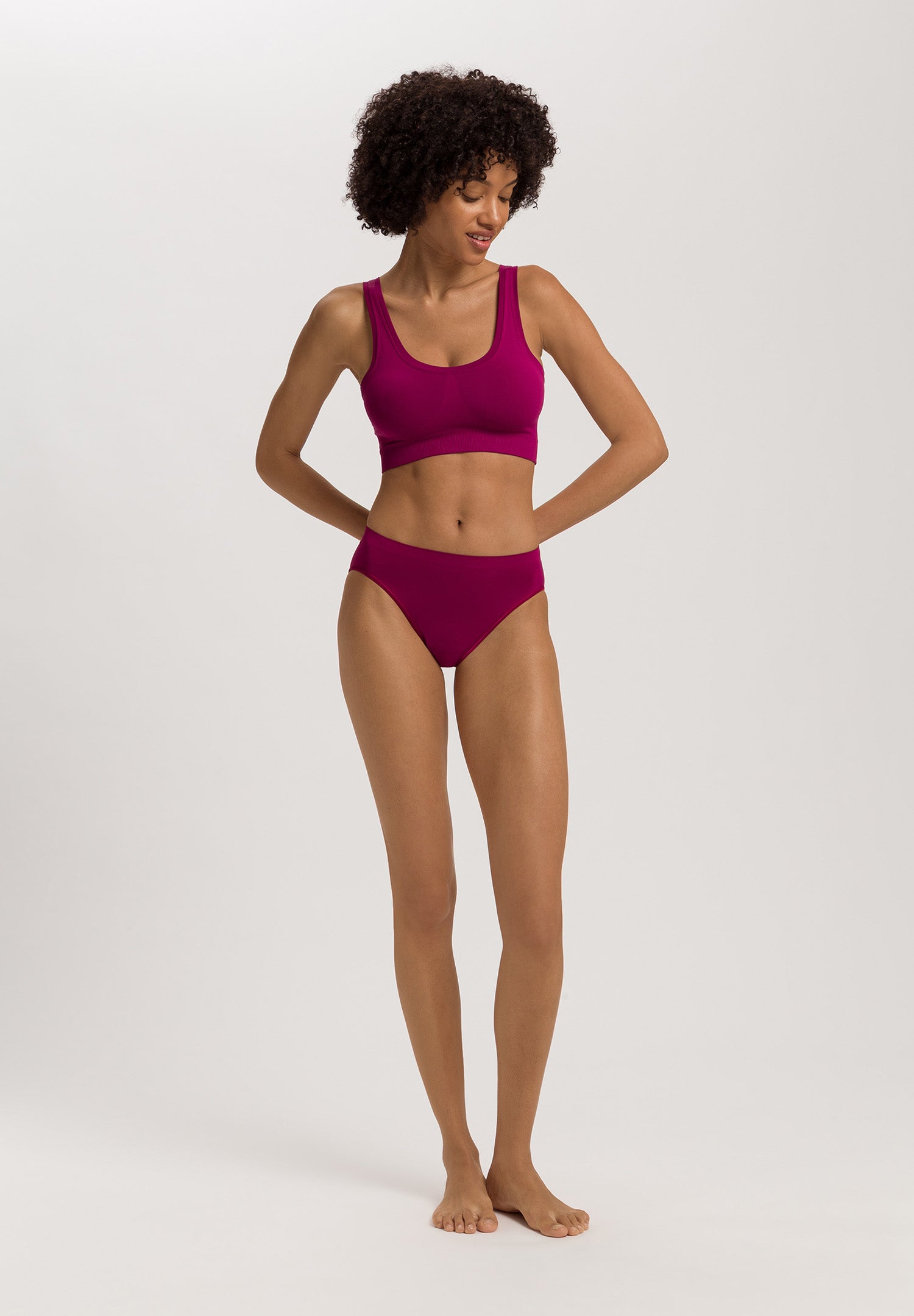 Touch Feeling Crop Top Padded | Pink Tourmaline 71806-2473