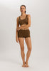 Touch Feeling Crop Top Padded | Mochaccino 71806-2757