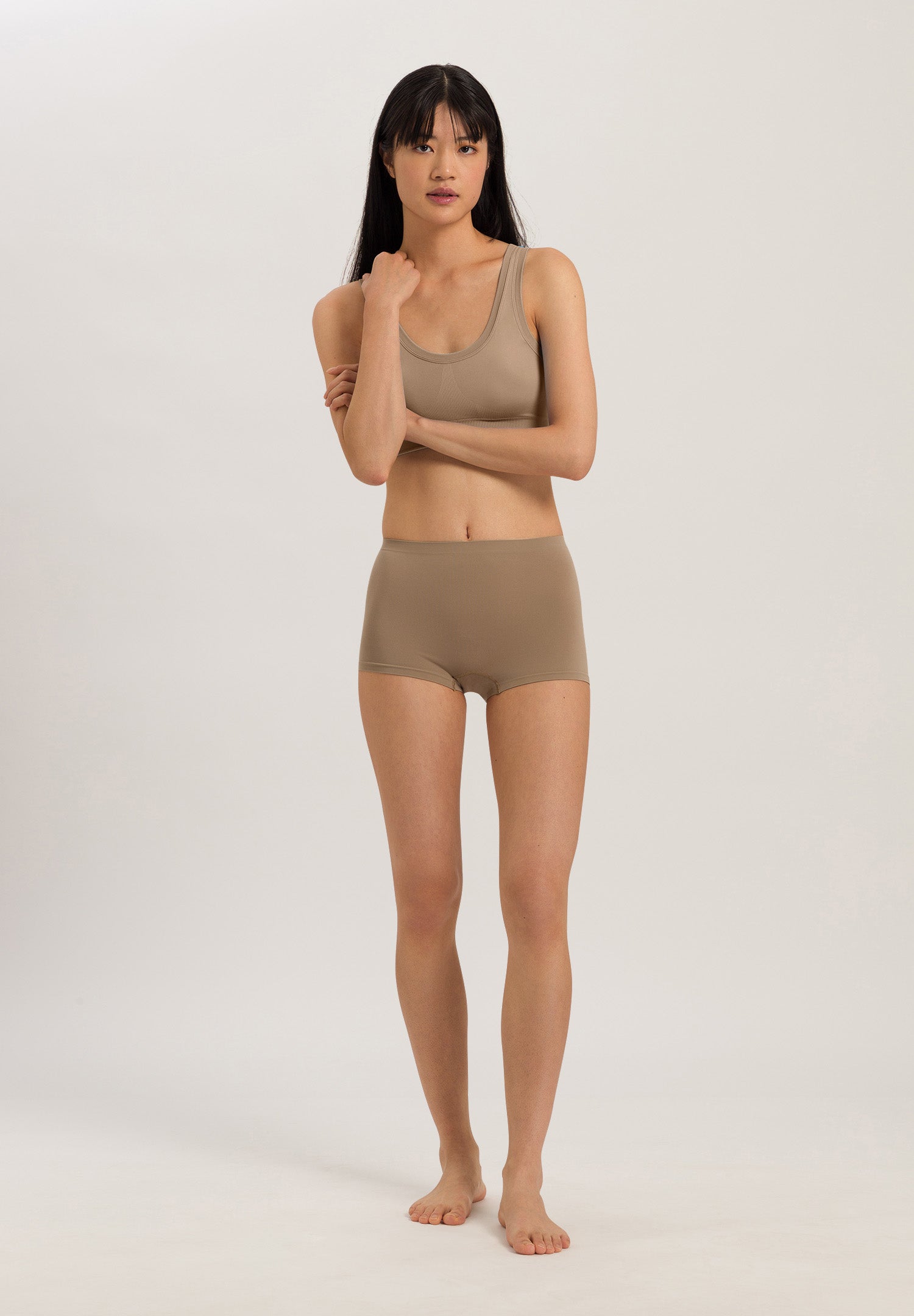 71806 Touch Feeling Crop Top Padded - 2828 Deep Taupe