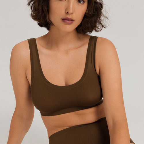 Touch Feeling Crop Top | Mochaccino 71810-2757