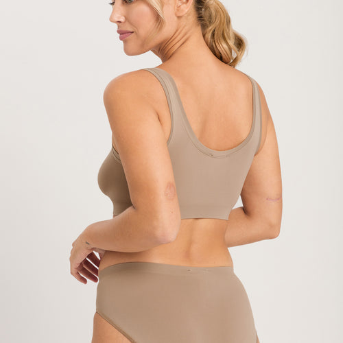 71810 Touch Feeling Crop Top - 2828 Deep Taupe
