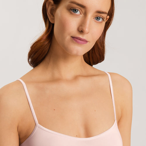 71824 Touch Feeling Spaghetti Crop Top - 1393 Rose Cream