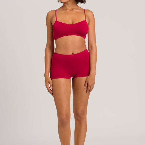 71824 Touch Feeling Spaghetti Crop Top - 2401 Garnet Red