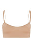 71824 Touch Feeling Spaghetti Crop Top - 274 Beige