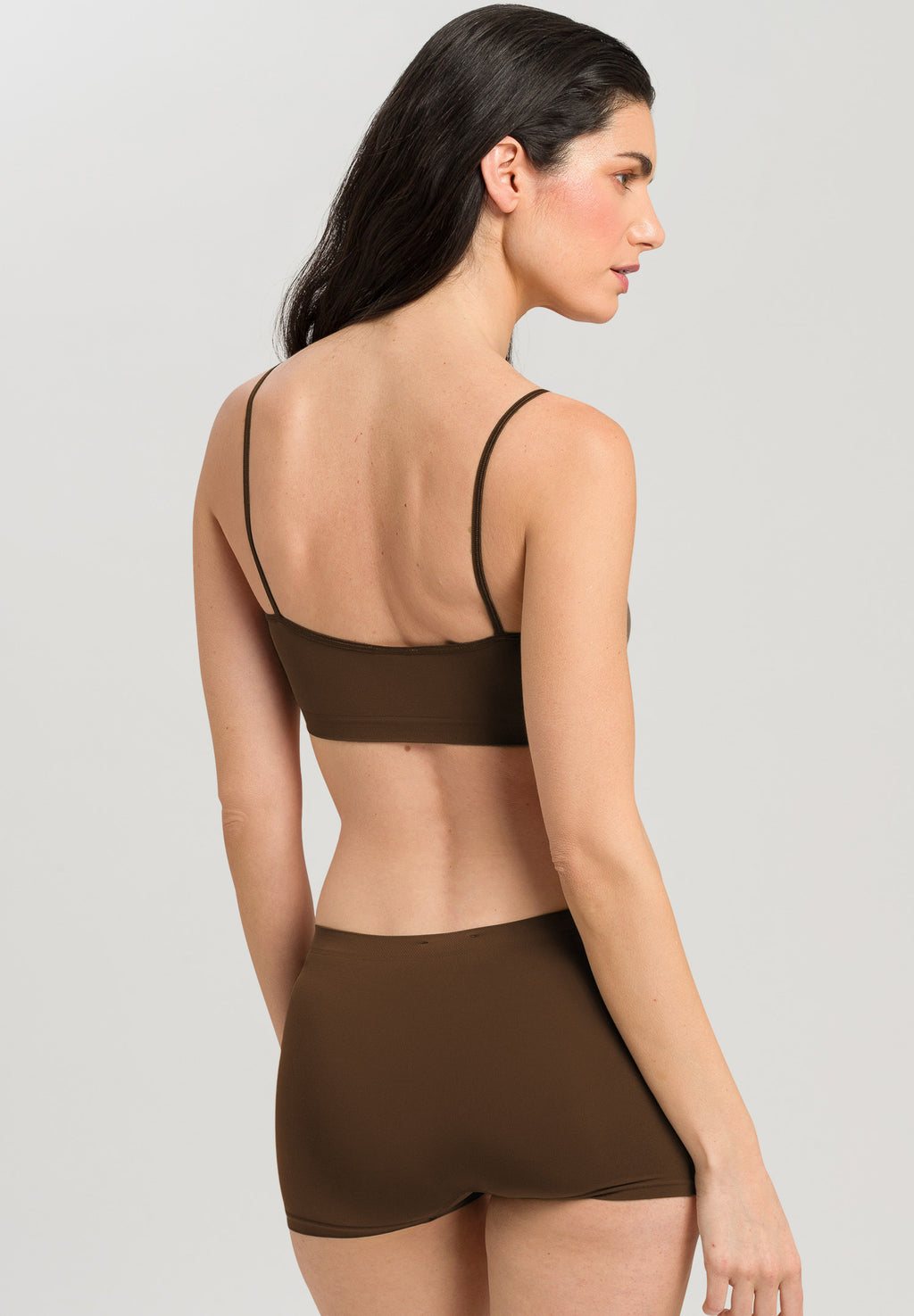 Touch Feeling Spaghetti Crop Top | Mochaccino 71824-2757