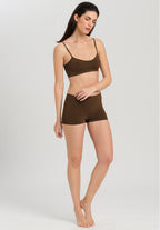 Touch Feeling Spaghetti Crop Top | Mochaccino 71824-2757