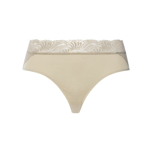 Cotton Delight Lace Trim Cotton High Cut Brief | Olive Stem 71835-2661