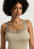Cotton Delight Lace-Trim Cotton Tank Top | Olive Stem 71837-2661