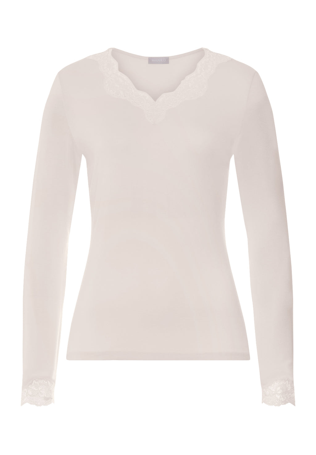 Dana Tencel™ V-Neck Top With Lace Trim | Moonlight 71841-1233