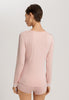 Dana Tencel™ V-Neck Top With Lace Trim | Blush 71841-1359
