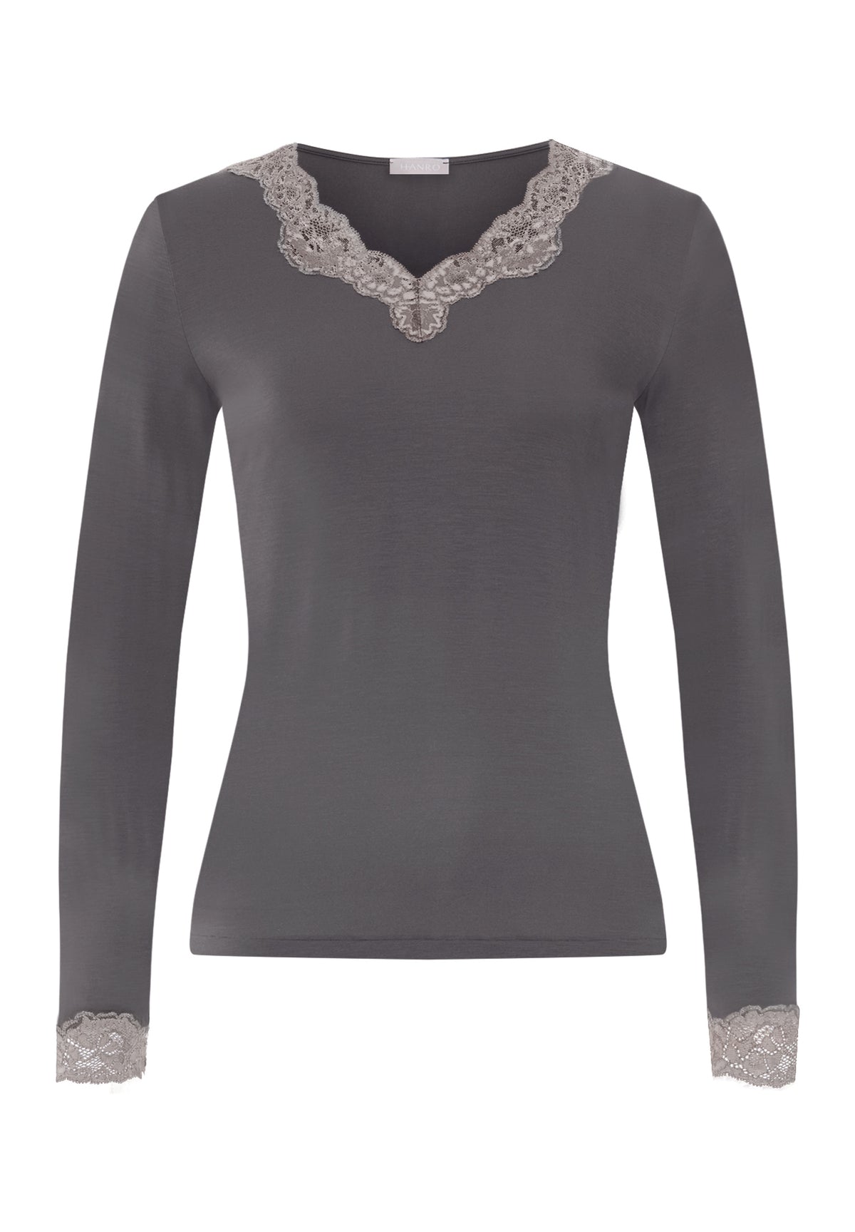 Dana Tencel™ V-Neck Top With Lace Trim | Boulevard 71841-2687