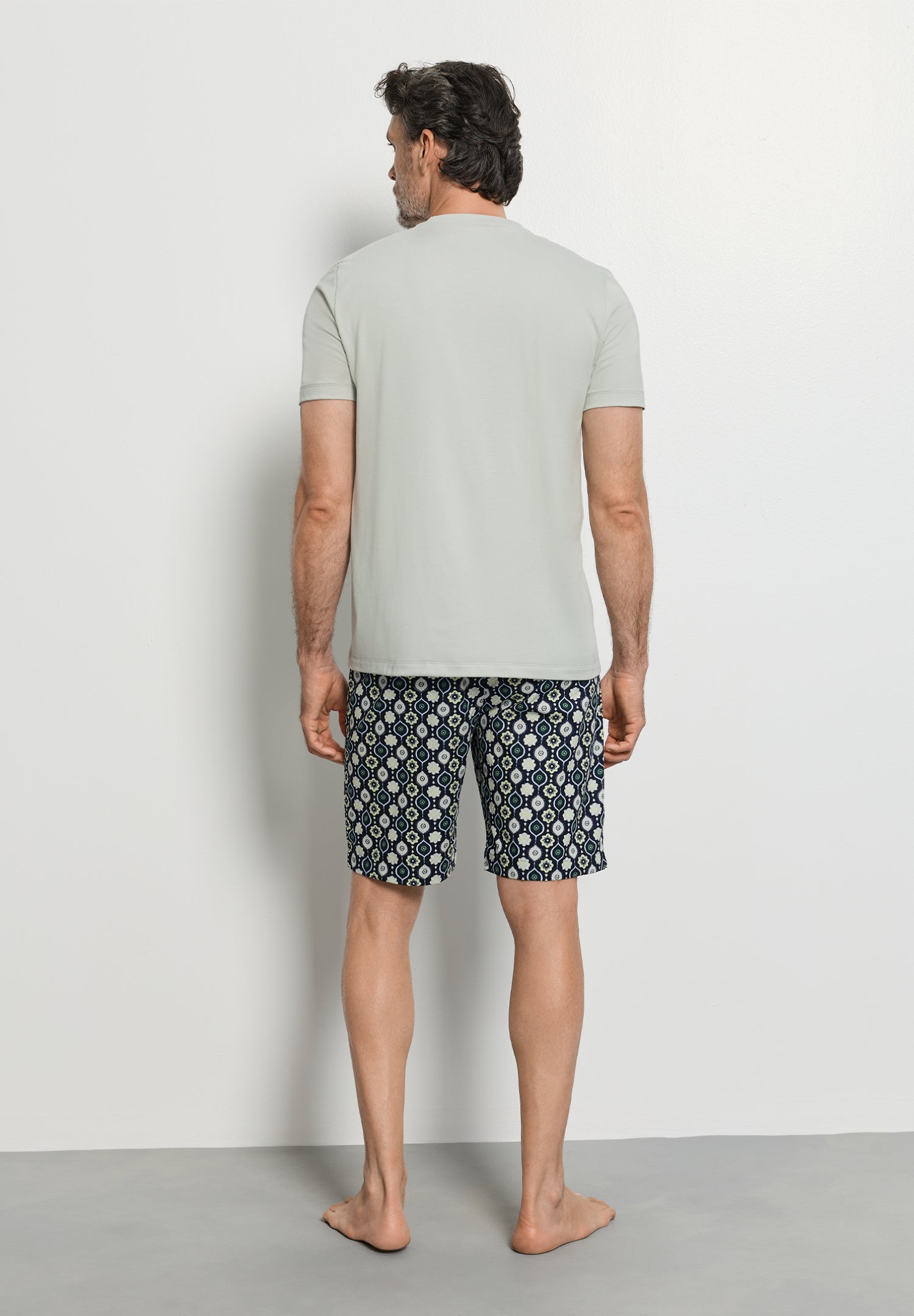 Night And Day S/Slv Pajama | Mineral Green 72353-2168