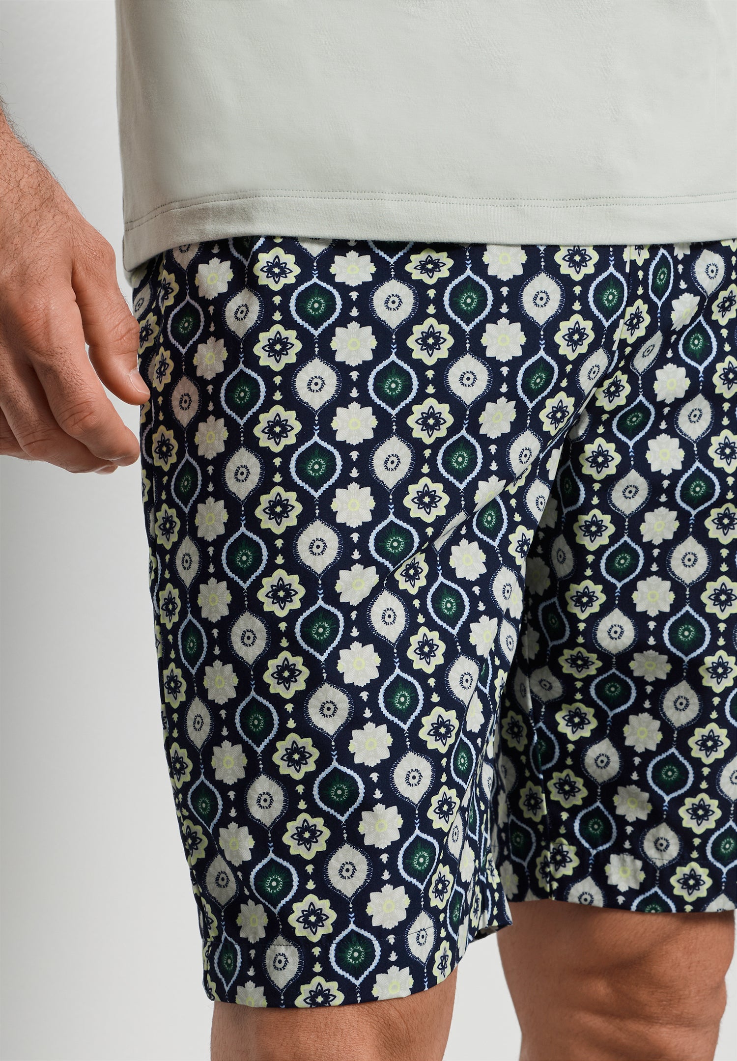 Night And Day S/Slv Pajama | Mineral Green 72353-2168