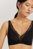 72431 Cotton Lace Soft Cup Bra - 019 Black