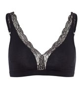 72431 Cotton Lace Soft Cup Bra - 019 Black