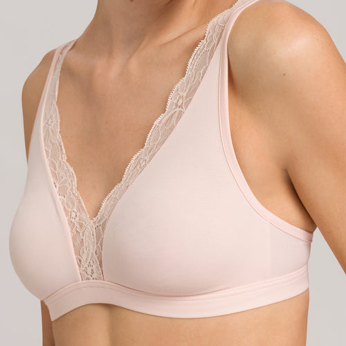 72431 Cotton Lace Soft Cup Bra - 1381 Powder