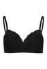 72432 Cotton Lace Spacer Soft Cup Bra - 019 Black