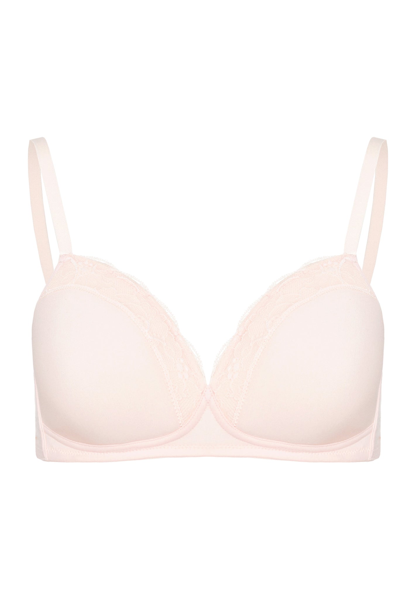 72432 Cotton Lace Spacer Soft Cup Bra - 1381 Powder