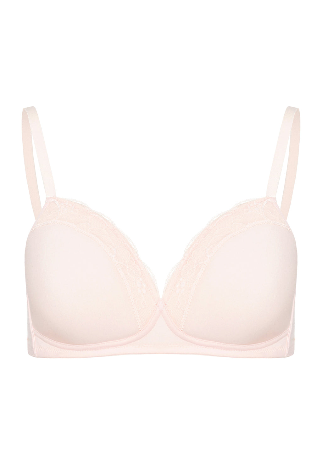 72432 Cotton Lace Spacer Soft Cup Bra - 1381 Powder