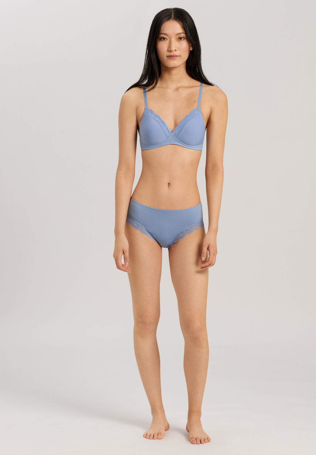 72432 Cotton Lace Spacer Soft Cup Bra - 1592 Blue Moon